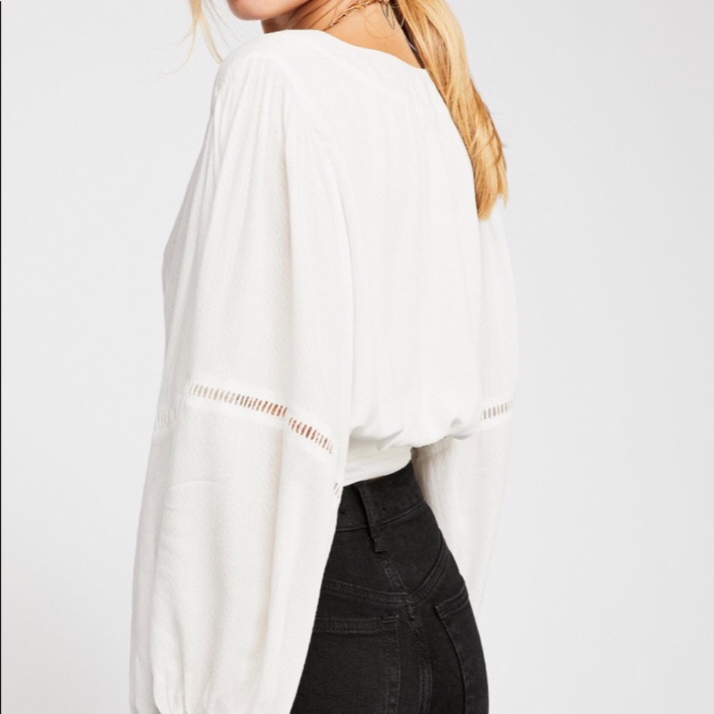 NWOT Free People Dream Girl Wrap Blouse - Picture 5 of 5